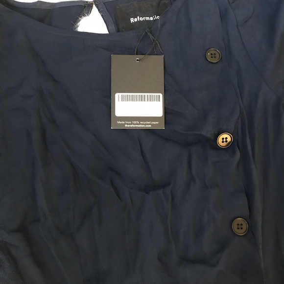 NWT reformation Katie dress navy size 2 XS blue - Picture 6 of 7